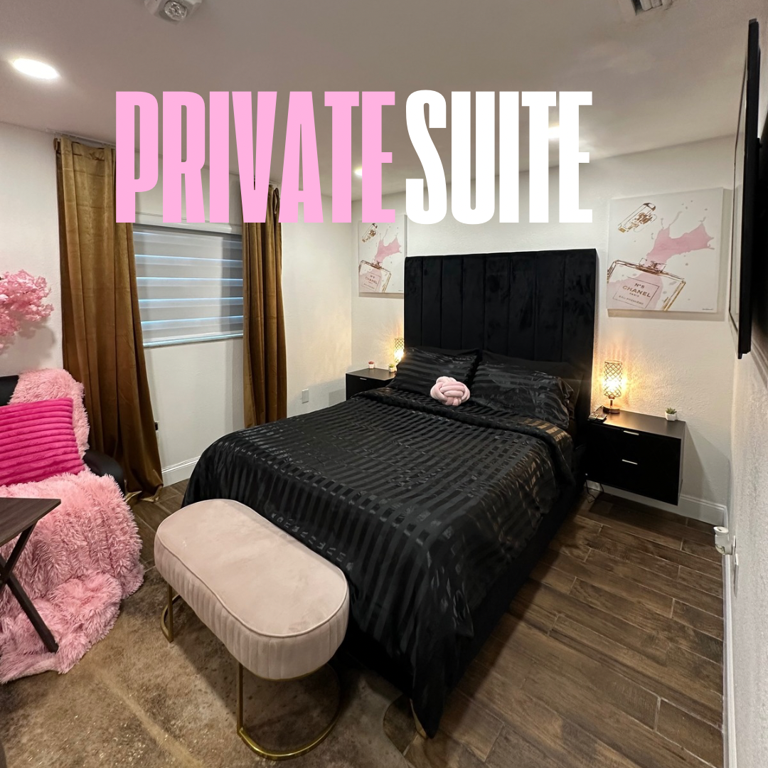 Luxury Private Suite: $525 per night-Companions Welcome (+ $120/night)